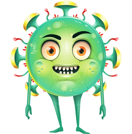 Cartoon Virus Character Animator Puppet